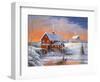 Winter at the Old Mill-John Zaccheo-Framed Giclee Print