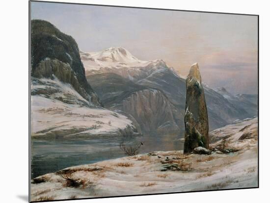 Winter at the Sognefjord-Johan Christian Clausen Dahl-Mounted Giclee Print