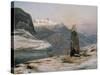 Winter at the Sognefjord-Johan Christian Clausen Dahl-Stretched Canvas