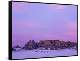 Winter Badlands Near Plentywood, Montana, USA-Chuck Haney-Framed Stretched Canvas