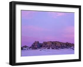 Winter Badlands Near Plentywood, Montana, USA-Chuck Haney-Framed Photographic Print