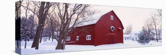 Winter, Barn, Ada, Michigan, USA-null-Stretched Canvas