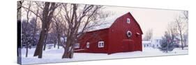 Winter, Barn, Ada, Michigan, USA-null-Stretched Canvas