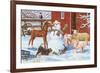 Winter Barnyard Scene-William Vanderdasson-Framed Giclee Print