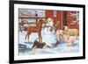 Winter Barnyard Scene-William Vanderdasson-Framed Giclee Print