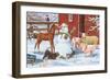 Winter Barnyard Scene-William Vanderdasson-Framed Giclee Print