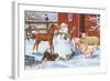 Winter Barnyard Scene-William Vanderdasson-Framed Giclee Print