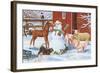 Winter Barnyard Scene-William Vanderdasson-Framed Giclee Print