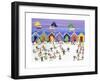 Winter Beach Parade-Gordon Barker-Framed Premium Giclee Print