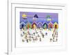 Winter Beach Parade-Gordon Barker-Framed Giclee Print