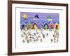 Winter Beach Parade-Gordon Barker-Framed Giclee Print