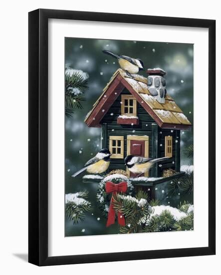 Winter Birdhouse-William Vanderdasson-Framed Giclee Print