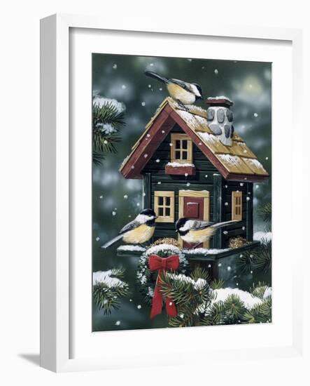 Winter Birdhouse-William Vanderdasson-Framed Giclee Print