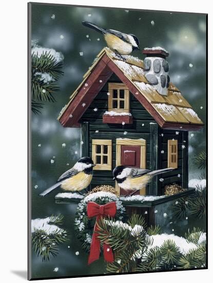 Winter Birdhouse-William Vanderdasson-Mounted Giclee Print