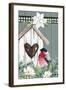 Winter Birdhouse-Kimberly Allen-Framed Art Print