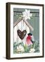 Winter Birdhouse-Kimberly Allen-Framed Art Print