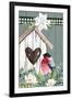 Winter Birdhouse-Kimberly Allen-Framed Art Print