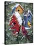 Winter Birdhouses-William Vanderdasson-Stretched Canvas