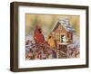 Winter Birds Buffet-William Vanderdasson-Framed Giclee Print