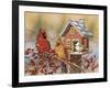 Winter Birds Buffet-William Vanderdasson-Framed Giclee Print