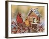 Winter Birds Buffet-William Vanderdasson-Framed Giclee Print