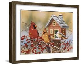 Winter Birds Buffet-William Vanderdasson-Framed Giclee Print