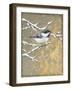 Winter Birds Chicadee Neutral-Beth Grove-Framed Art Print