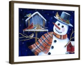 Winter Birds Delight-Marilyn Dunlap-Framed Art Print