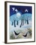 Winter Birds in the Snow, 2019,-Lisa Graa Jensen-Framed Giclee Print