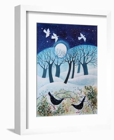 Winter Birds in the Snow, 2019,-Lisa Graa Jensen-Framed Giclee Print
