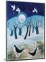 Winter Birds in the Snow, 2019,-Lisa Graa Jensen-Mounted Giclee Print