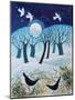 Winter Birds in the Snow, 2019,-Lisa Graa Jensen-Mounted Giclee Print