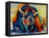 Winter Bison-Marion Rose-Framed Stretched Canvas