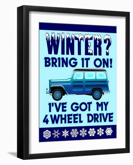 Winter Bring it 4WD-Mark Frost-Framed Giclee Print