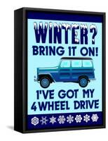 Winter Bring it 4WD-Mark Frost-Framed Stretched Canvas