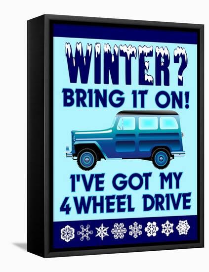 Winter Bring it 4WD-Mark Frost-Framed Stretched Canvas