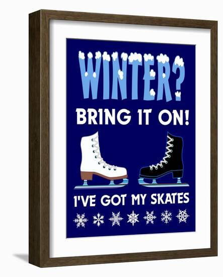 Winter Bring it Skates-Mark Frost-Framed Giclee Print