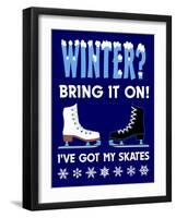 Winter Bring it Skates-Mark Frost-Framed Giclee Print
