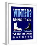 Winter Bring it Skates-Mark Frost-Framed Giclee Print