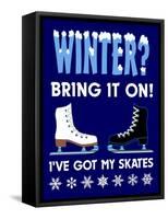 Winter Bring it Skates-Mark Frost-Framed Stretched Canvas