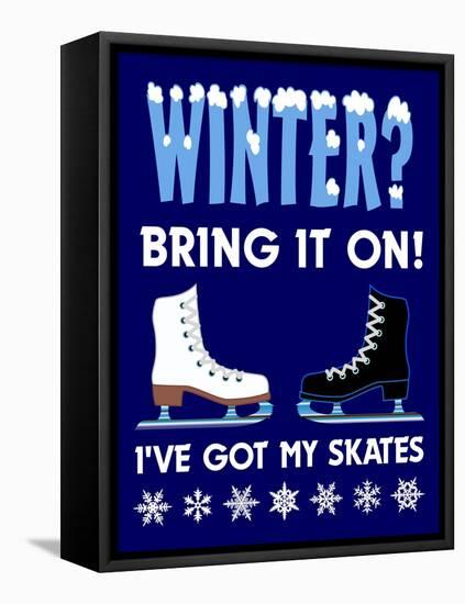 Winter Bring it Skates-Mark Frost-Framed Stretched Canvas