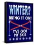Winter Bring it Skis-Mark Frost-Framed Stretched Canvas