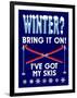 Winter Bring it Skis-Mark Frost-Framed Giclee Print