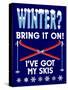 Winter Bring it Skis-Mark Frost-Stretched Canvas