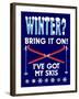 Winter Bring it Skis-Mark Frost-Framed Giclee Print