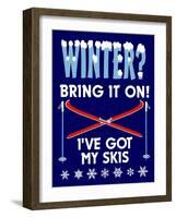 Winter Bring it Skis-Mark Frost-Framed Giclee Print