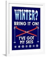 Winter Bring it Skis-Mark Frost-Framed Giclee Print