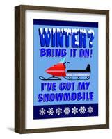 Winter Bring it Snowmobile-Mark Frost-Framed Giclee Print