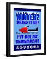 Winter Bring it Snowmobile-Mark Frost-Framed Giclee Print