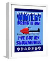 Winter Bring it Snowmobile-Mark Frost-Framed Giclee Print